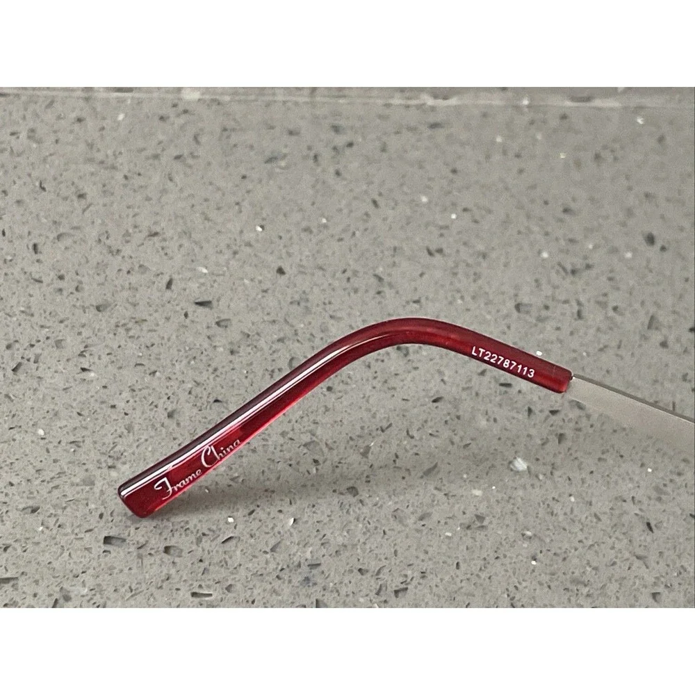 Caravaggio Half Rim Eyeglasses Frames ONLY 48-18-135 Red Metal BUR HE02